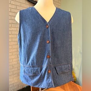 Vintage Anton’s Sport Denim Vest – Made in Canada – Unisex